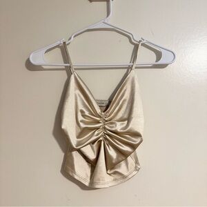 Rue21 Cream Ruched Backless Camisole